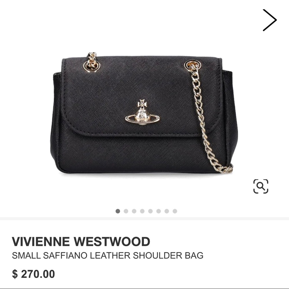 VIVIENNE WESTWOOD
SMALL SAFFIANO LEATHER SHOULDER BAG